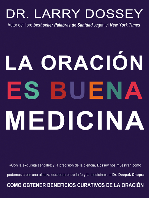 Title details for oración es buena medicina by Larry Dossey - Available